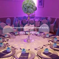 Pelare ljushållare bröllop bord dekoration mental centerpiece
