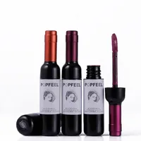 PopFeel Red Wine Lip Tint Matte Liquid Lipstick Set Balm Makeup Nude Baby Lip Gloss Kit Korean Cosmetics
