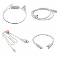 Extension Cord For T8 T5 led tubes 2ft 3ft 4ft 5ft 6ft power cords with switch US Plug for integrated led tube lights