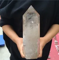 About 500g-700g NATURAL CLEAR QUARTZ CRYSTAL WAND POINT HEALING specimen