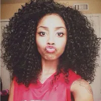 Najwyższej jakości Afro Kinky Curly Full Wig Symulacja Brazylijski Ludzki Włosy Kinky Kręcone Pełna Peruka Darmowa Wysyłka