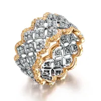 Gioielli di lusso Choucong 925 Sterling Silver Gold White Topaz CZ diamante simulato Wedding Engagement Women Ring per il regalo di Natale 5-11
