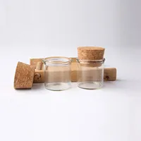 5g Pequeñas botellas de vidrio con tapones de tapones de 5 ml de alta calidad de cristal / glas tarro mini tubo de ensayo