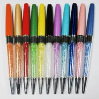 10PCS/Lot Newest Crystal pens Beautiful Design Diamond Ballpoint Pen Filled With Crystal for Wedding Gift and Office School