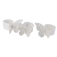 Бумага бабочка салфетка кольца для свадьбы партии салфетка украшение стола 3D бабочка бумаги салфетка Кольцо держатель