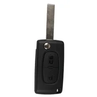 2 Düğme Katlanır Anahtar Kabuk Uzaktan Anahtar Fob Vaka Için PEUGEOT 207 307 307 S 308 407 607 Lastik Basıncı Alarmı araba-styling