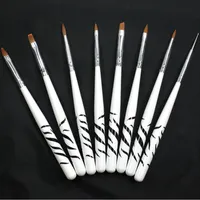 Utile 8PCS Nail Art Brush che punteggia la penna della pittura Set Acrylic Drawing Liner Tool # T509