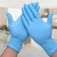 Tek kullanımlık Nitril lateks eldiven özellikleri 5 çeşit isteğe bağlı Anti-skid anti-asit eldiven tozsuz bir sınıf kauçuk ücretsiz kargo