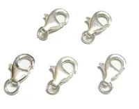 10pcs / lot 925 Sterling Silver Silver Lobster Claw Fermoir pour cadeau de bijoux de mode de bricolage W37