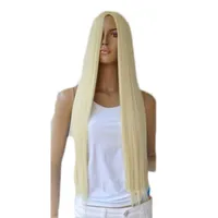 Woodfestival длинные прямые блондинки женщины синтетические парики мягкие волокон волос для белого женского термостойкой полной