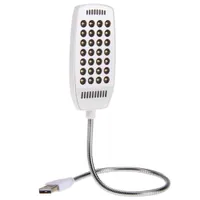 500pcs bianco ultra luminoso 28 LED USB Mini Light 28LED Luci flessibile Lampada da computer portatile PC Desk Reading 0001