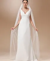 Nieuwe Collectie Wit Ivory Waltz Lengte One Layer 2 M Soft Cathedral Bridal Wedding Sluier Accessoires Bruids met Kam