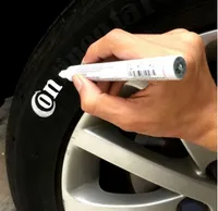 Blanco Permanente del neumático del coche Rotulador Pluma Pintura Motocicleta Universal Impermeable Metal Rueda de la banda de rodadura Pintura de goma Rotulador