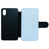 Para o iPhone 13 12 11 Pro Xs Max Mini XR X 6 6S 7 8 Plus Sublimação de caso em branco Carteira de couro em branco com ímã e cartão Capa de telefone