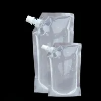 Paquet d'emballage en plastique de boisson transparente transparente transparente sac à boisson en plastique Pochettes pour le jus bricolage liquide liquide ZA4192