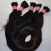 Obehandlat brasilianskt hår 100g Brasilianskt Human Braiding Hårbulk 1 Bundlar Deal No Weft 10-26 tum Human Braiding Hair Free Shipping