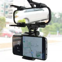 För iPhone 7 bilmonterad bilhållare Universal backview Spegelhållare Mobiltelefon GPS-hållare Stativ Cradle Auto Truck Mirror med Retail Package