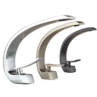Wholesale And Retail Luxury Elegant C Curved Bathroom Basin Faucet Single Handle Hole Vanity Sink Mixer Tap Hot And Cold Mixer
