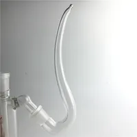Szkło Bong J Hook Adapter Do CHP Catchers 14mm 18mm Kobiet Szklane Krzywa Krzywa Rury Rury DIY Akcesoria do palenia