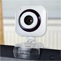 Novo Design Webcam USB com LED luzes metal Computer Webcam Web Cam Camera MIC para PC