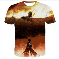 heißer Verkauf Neue mode Frauen / Herren Klassische Anime Angriff auf Titan Lustige 3D sublimationsdruck T-shirts plus größe TX061