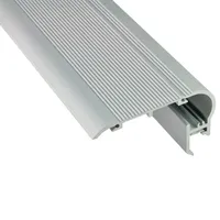 10 x 1m Sats / Lot Fabrikspris Aluminiumprofil LED-remsa och anodiserad Silver LED-profil Extrudering för steg Trappljus