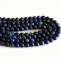 Venta al por mayor Natural Genuino Sodalito Azul Redondo Perlas de piedra sueltas 3-18mm DIY Joyería Collares o Pulseras 15.5 "02816