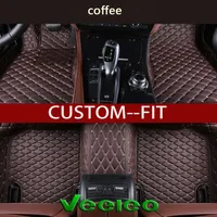 Veeleo custom-fit 6 cores tapetes do assoalho do carro para audi a1 a3l a3 b8 b6 b5 b6 b6 c6 c6 c7 a8 a8l Q3 Q5 Q7 À Prova D 'Água 3D Car esteiras