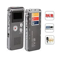 Schermo LCD portatile Mini registratore vocale digitale 8GB Registratore vocale digitale Telefono Registratore audio Registratore MP3 Dittafono con scatola al minuto