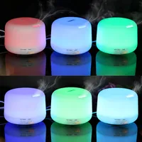 Nieuwe 500ml / 300 ml Kleur Veranderbare LED Licht Essentiële Olie Aroma Diffuser Ultrasone Air Luchtbevochtiger Mist Maker voor Huis Slaapkamer Gratis verzending
