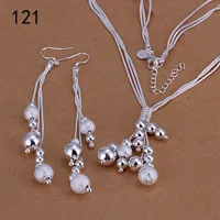 Misture o estilo mesmo preço das mulheres conjuntos de jóias de prata esterlina, moda casamento 925 colar de prata conjunto de jóias GTS34a