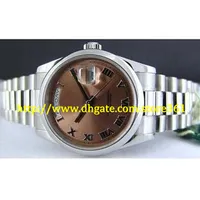 Store361 Nieuwe Aankomst Horloge Heren Rose Roman Platinum President - 118206