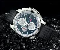 Relojes deportivos de calidad superior del reloj del cronógrafo reloj de cuarzo cronómetro reloj de pulsera de goma de acero inoxidable 522