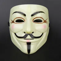 MOQ: 20 sztuk V dla Vendetta Maska Halloween Facet Fawkes FulloweS Maski z powieką Więcej Kolorów PCV Film Theme dla dorosłych