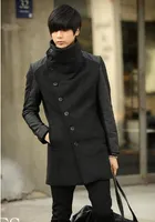남성 2017 캐시미어 의류 양모 트렌치 코트 롱 디자인 열 캐쉬 미어 코트 슬림 캐주얼 겉옷 3XL을위한 저렴한 겨울 코트
