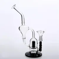 cheap glass bongs in stock 25cm Bowl Joint Size 14.4mm arm tree perclator day rigs smoking water pipes thick base hookahs