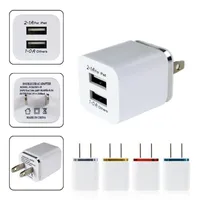 Vente en gros 100ps / lot Coloré 2A + 1A US Plug AC adaptateur secteur Home Trave Wall 2 ports double chargeur USB pour iPhone 4 5 6 plus pour Samsung htc