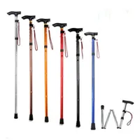 RQ-03 워킹 스틱 하이킹 워킹 트레킹 트레일 초경량 4 섹션 조정 가능한 지팡이 알루미늄 합금 폴딩 지팡이 스틱 걷기 도매업