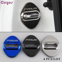 4PCS LOT Door lock Cover Car-Styling Car Emblem Stainless Steel Case For Prius toyota corolla avensis c-hr rav4 auris camry yaris hilux