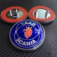 20 pezzi 4 colori emblema SAAB SCANIA anteriore auto posteriore badge logo blu carbone nero con 2 3 pin