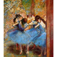Handgemachte Edgar Degas-Ölgemälde-Reproduktion Tänzerin Malerei Blue Tänzer Leinwand Moderne Kunst Hohe Qualität