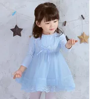 2020 Big Girls Dresses bebê veste vestidos de manga comprida de algodão Fashions crianças roupa do bebé Princesa vestido de Crianças