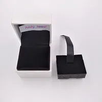 Auténtico Charm Beads Box Embalaje para Pandora Style Jewelry Poder Studs Paquetes de joyería de alta calidad Regalo al por mayor