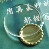 200Pcs/Lot 58MM Clear Epoxy Domes High Transparent Resin Circle Sticker 1.6MM Thickness Jewelry DIY Findings 51MM 50MM Available