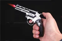 Büyük Metal Model Gun Revolver Çakmak Pervane Metal Çakmak Windproof 1: 1 Metal Tabanca Tipi Tabanca Çakmak.