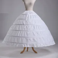 110-120cm Diamètre Sous-vêtements Crinoline 6 Hoop Petticoat pour robe de bal de balles Accessoires de mariage Robes de mariée jupons