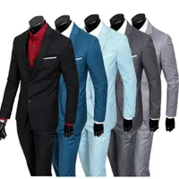 ( jacket + vest + pants ) New spring men&#039;s slim fit business a three-piece suits / Male good groom dress /men Blazers Free Shipping