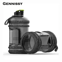 Gennissy 2.2L portatile grandi bottiglie di acqua di grande capacità sport all'aria aperta palestra allenamento campeggio in esecuzione bottiglie d'acqua di plastica