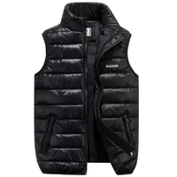 2019 Inverno Marca Mens giù Casual Vest Designer giù Vest Gilet Homme Moda spessa calda giacca senza maniche per gli uomini Plus Size