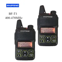 2ST / Paar BAOFENG T1 MINI Two Way Radio BF-T1 Walkie Talkie UHF 400-470MHz 20ch Tragbare Ham FM Radio Handheld-Transceiver
